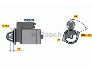 BOSCH 0 001 107 448 starteris 
 Elektros įranga -> Starterio sistema -> Starteris
28100-0T030