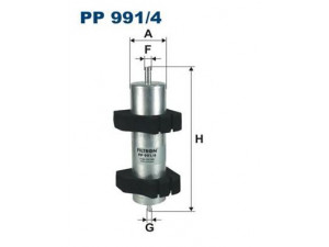FILTRON PP991/4 kuro filtras 
 Techninės priežiūros dalys -> Papildomas remontas
8R0127400A, 8R0127400A