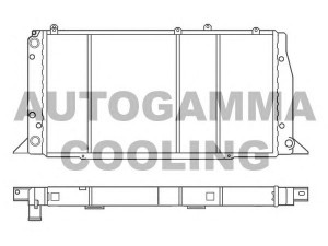 AUTOGAMMA 100043 radiatorius, variklio aušinimas 
 Aušinimo sistema -> Radiatorius/alyvos aušintuvas -> Radiatorius/dalys
811121253B, 811121253E