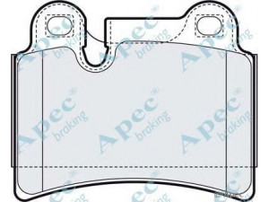 APEC braking PAD1569 stabdžių trinkelių rinkinys, diskinis stabdys