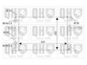 QUINTON HAZELL QER1684 radiatorius, variklio aušinimas 
 Aušinimo sistema -> Radiatorius/alyvos aušintuvas -> Radiatorius/dalys
13 00 187, 13 00 213, 90 57 0726