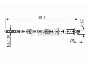 BOSCH 1 987 477 377 trosas, stovėjimo stabdys 
 Stabdžių sistema -> Valdymo svirtys/trosai
7671309