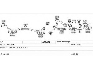 MTS C390121002266 išmetimo sistema 
 Išmetimo sistema -> Išmetimo sistema, visa