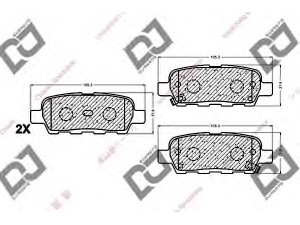 DJ PARTS BP1031 stabdžių trinkelių rinkinys, diskinis stabdys 
 Techninės priežiūros dalys -> Papildomas remontas
044608H385, 440608H385, 44060AC586