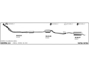 IMASAF 525000302 išmetimo sistema 
 Išmetimo sistema -> Išmetimo sistema, visa