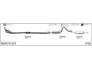 IMASAF 561000287 išmetimo sistema 
 Išmetimo sistema -> Išmetimo sistema, visa