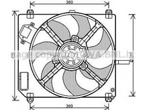 AVA QUALITY COOLING FT7551 ventiliatorius, radiatoriaus 
 Aušinimo sistema -> Oro aušinimas
46465005, 46476176