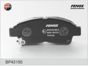 FENOX BP43195 stabdžių trinkelių rinkinys, diskinis stabdys 
 Techninės priežiūros dalys -> Papildomas remontas
0446505010, 0446512110, 0446512500