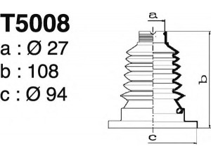 DEPA T5008 gofruotoji membrana, kardaninis velenas 
 Ratų pavara -> Gofruotoji membrana
191498201D, 1K0498201B, 6N0498203