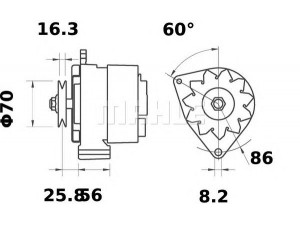 MAHLE ORIGINAL MG 620 kintamosios srovės generatorius
ED0011574230