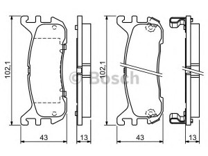 BOSCH 0 986 494 341 stabdžių trinkelių rinkinys, diskinis stabdys 
 Techninės priežiūros dalys -> Papildomas remontas
BCYC2643Z, BCYC2648Z, NAY52643ZA