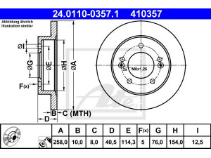 ATE 24.0110-0357.1 stabdžių diskas 
 Dviratė transporto priemonės -> Stabdžių sistema -> Stabdžių diskai / priedai
58411-1P300, 58411-1P300