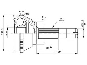 OPEN PARTS CVJ5118.10 jungčių komplektas, kardaninis velenas 
 Ratų pavara -> Sujungimai/komplektas
9566722180, 1495537080, 1495541080