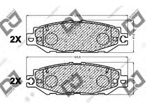 DJ PARTS BP1070 stabdžių trinkelių rinkinys, diskinis stabdys 
 Techninės priežiūros dalys -> Papildomas remontas
AY060-TY012, AY060TY012, 04466-40040