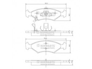 NIPPARTS J3600301 stabdžių trinkelių rinkinys, diskinis stabdys 
 Techninės priežiūros dalys -> Papildomas remontas
0K20A-33-23Z, 0K2A2-33-23Z, 0K2A3-33-23Z