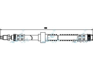 APEC braking HOS3264 stabdžių žarnelė 
 Stabdžių sistema -> Stabdžių žarnelės
480642, 480646, 481632