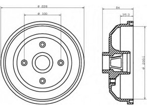 HELLA 8DT 355 301-551 stabdžių būgnas 
 Stabdžių sistema -> Būgninis stabdys -> Stabdžių būgnas
418025, 418051, 90509107