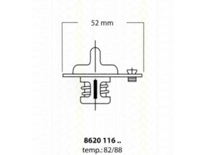 TRISCAN 8620 11688 termostatas, aušinimo skystis 
 Aušinimo sistema -> Termostatas/tarpiklis -> Thermostat
0223-15-171, 0223-15-171D, 8AB1-15-171