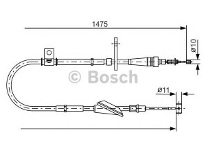 BOSCH 1 987 482 211 trosas, stovėjimo stabdys 
 Stabdžių sistema -> Valdymo svirtys/trosai
54401M79G00, 54401M79G10