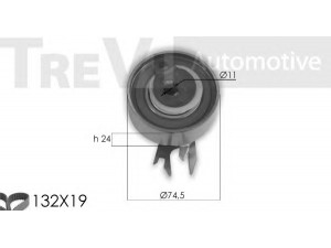 TREVI AUTOMOTIVE KD1292 paskirstymo diržo komplektas 
 Techninės priežiūros dalys -> Papildomas remontas