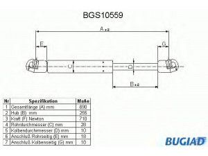 BUGIAD BGS10559 dujinė spyruoklė, bagažinė 
 Priedai -> Bagažinė/pakrovimo skyrius
701 829 331 Q, 7D0 829 331D