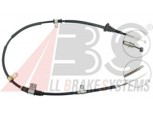 A.B.S. K10907 trosas, stovėjimo stabdys 
 Stabdžių sistema -> Valdymo svirtys/trosai
59760-28000