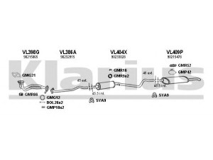 KLARIUS 390700U išmetimo sistema 
 Išmetimo sistema -> Išmetimo sistema, visa
