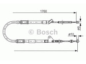 BOSCH 1 987 477 541 trosas, stovėjimo stabdys 
 Stabdžių sistema -> Valdymo svirtys/trosai
46420 20480