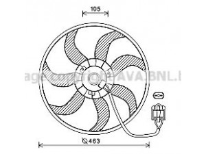 AVA QUALITY COOLING OL7657 ventiliatorius, radiatoriaus 
 Aušinimo sistema -> Oro aušinimas
95484872, 9801661, 95484872, 9801661