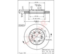 VILLAR 628.1294 stabdžių diskas 
 Stabdžių sistema -> Diskinis stabdys -> Stabdžių diskas
4020601G00, 4020601G01, 4020601G03