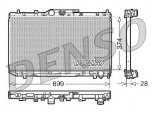 DENSO DRM50014 radiatorius, variklio aušinimas 
 Aušinimo sistema -> Radiatorius/alyvos aušintuvas -> Radiatorius/dalys
164000G010