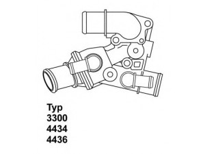 WAHLER 4436.80D termostatas, aušinimo skystis 
 Aušinimo sistema -> Termostatas/tarpiklis -> Thermostat
777 0236