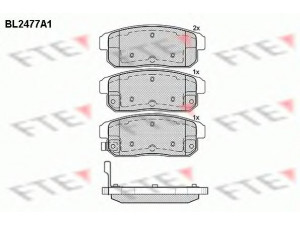 FTE BL2477A1 stabdžių trinkelių rinkinys, diskinis stabdys 
 Techninės priežiūros dalys -> Papildomas remontas
44060-AU090, 44060-AU091, 44060-4U092