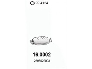 ASSO 16.0002 katalizatoriaus keitiklis 
 Išmetimo sistema -> Katalizatoriaus keitiklis
2895022003