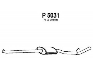 FENNO P5031 vidurinis duslintuvas 
 Išmetimo sistema -> Duslintuvas
7700308551