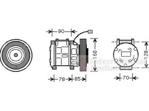 VAN WEZEL 2500K019 kompresorius, oro kondicionierius 
 Oro kondicionavimas -> Kompresorius/dalys
38810-PT0-003, 38810PT0003