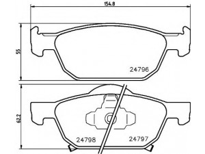 HELLA PAGID 8DB 355 013-891 stabdžių trinkelių rinkinys, diskinis stabdys 
 Techninės priežiūros dalys -> Papildomas remontas
45022TL1G00, 45022TL1G01