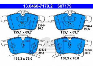 ATE 13.0460-7179.2 stabdžių trinkelių rinkinys, diskinis stabdys 
 Techninės priežiūros dalys -> Papildomas remontas
16 05 080, 16 05 099, 16 05 177