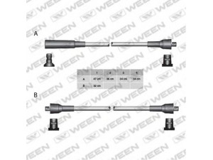 WEEN 110-5023 uždegimo laido komplektas 
 Kibirkšties / kaitinamasis uždegimas -> Uždegimo laidai/jungtys
3102-3707050, 402-3707245, 402-3707250