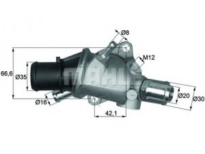 BEHR TI 89 83 termostatas, aušinimo skystis 
 Aušinimo sistema -> Termostatas/tarpiklis -> Thermostat
7756249