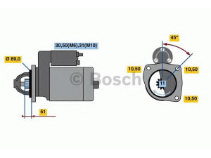 BOSCH 0 001 263 014 starteris