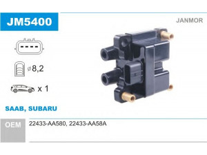 JANMOR JM5400 ritė, uždegimas 
 Kibirkšties / kaitinamasis uždegimas -> Uždegimo ritė
22433-AA580, 22433-AA58A