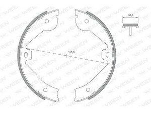 WEEN 152-2485 stabdžių trinkelių komplektas, stovėjimo stabdis
7L0698525, 1644200620, 95535292500