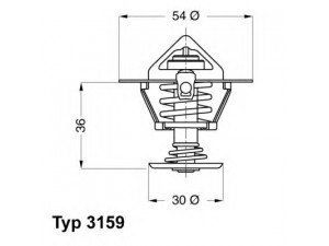 WAHLER 3159.82D termostatas, aušinimo skystis 
 Aušinimo sistema -> Termostatas/tarpiklis -> Thermostat
595 0116, 756 4583, 761 5234, 761 5235