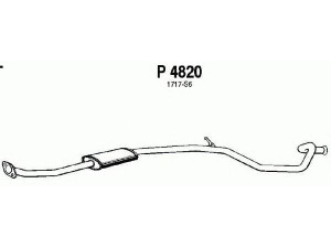 FENNO P4820 vidurinis duslintuvas 
 Išmetimo sistema -> Duslintuvas
1717-CA, 1717-S6