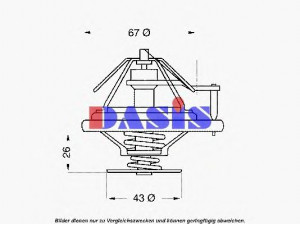 AKS DASIS 751926N termostatas, aušinimo skystis 
 Aušinimo sistema -> Termostatas/tarpiklis -> Thermostat
0032038275, 1162000215, A0032038275