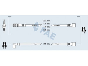 FAE 83660 uždegimo laido komplektas 
 Kibirkšties / kaitinamasis uždegimas -> Uždegimo laidai/jungtys