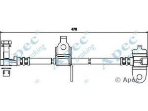 APEC braking HOS3556 stabdžių žarnelė 
 Stabdžių sistema -> Stabdžių žarnelės
4060852, 4419593, YC152078EA