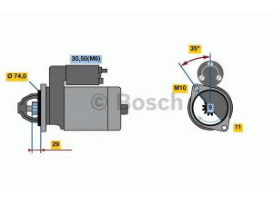 BOSCH 0 986 024 120 starteris 
 Elektros įranga -> Starterio sistema -> Starteris
057 911 023 E, 057 911 023 E, 057 911 023 EX