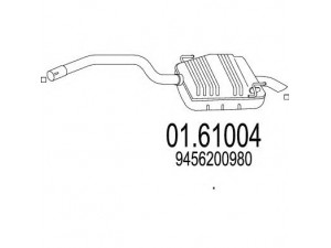 MTS 01.61004 galinis duslintuvas 
 Išmetimo sistema -> Duslintuvas
9456200980